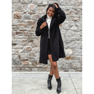 Manteau en teddy Alva - Noir