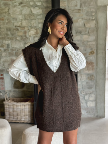 Robe pull Giuliana - Chocolat