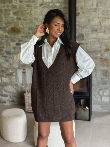 Robe pull Giuliana - Chocolat
