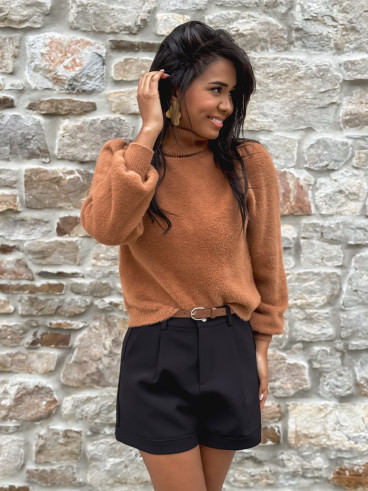 Pull col roulé Eliana - Camel