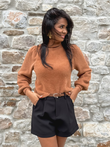 Pull col roulé Eliana - Camel