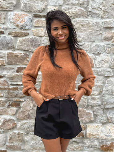 Pull col roulé Eliana - Camel