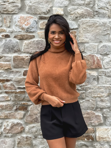 Pull col roulé Eliana - Camel