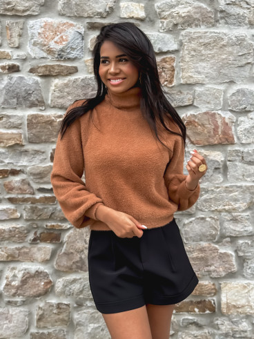 Pull col roulé Eliana - Camel