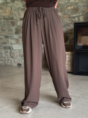 Pantalon fluide Emy - Chocolat
