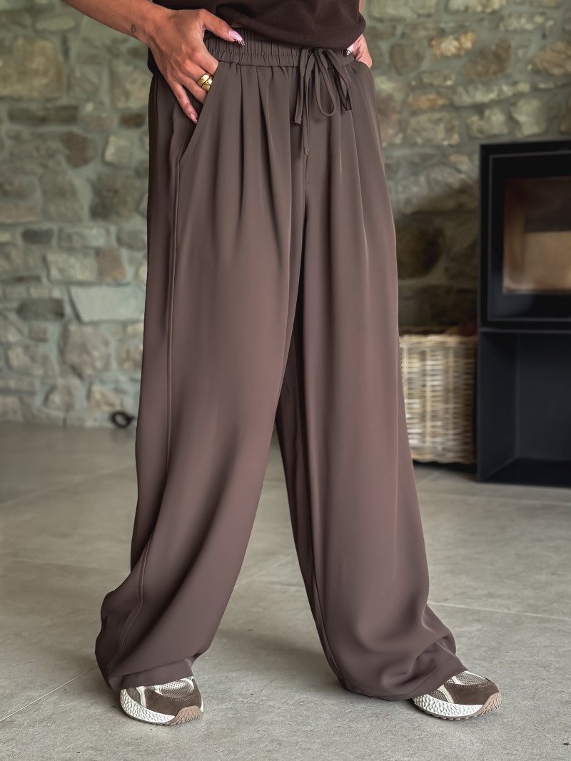 Pantalon fluide Emy - Chocolat