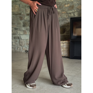 Pantalon fluide Emy - Chocolat