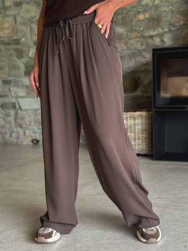 Pantalon fluide Emy - Chocolat