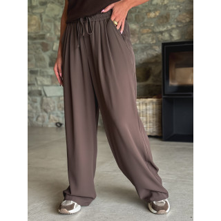 Pantalon fluide Emy - Chocolat