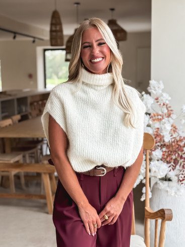Pull sans manches Florianne - Beige