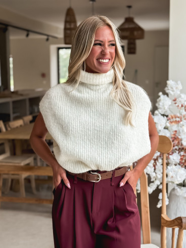 Pull sans manches Florianne - Beige