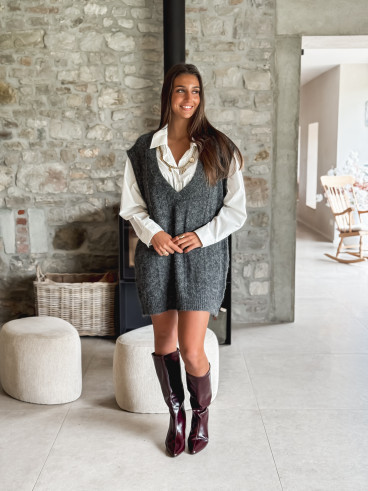 Robe pull Giuliana - Gris foncé