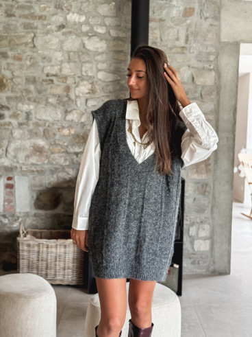 Robe pull Giuliana - Gris foncé
