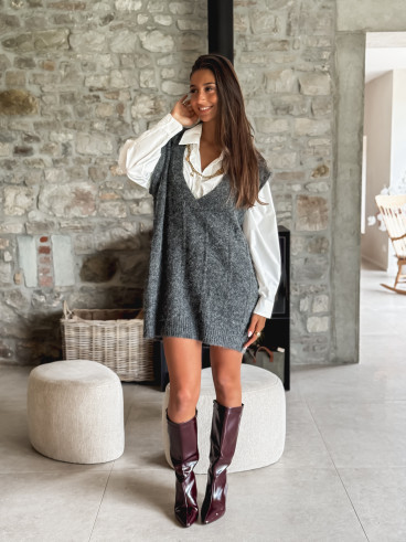 Robe pull Giuliana - Gris foncé