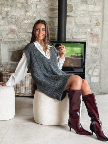 Robe pull Giuliana - Gris foncé