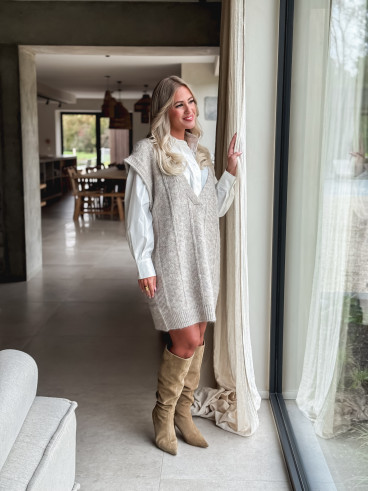 Robe pull Giuliana - Taupe
