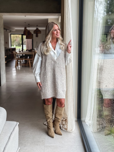 Robe pull Giuliana - Taupe