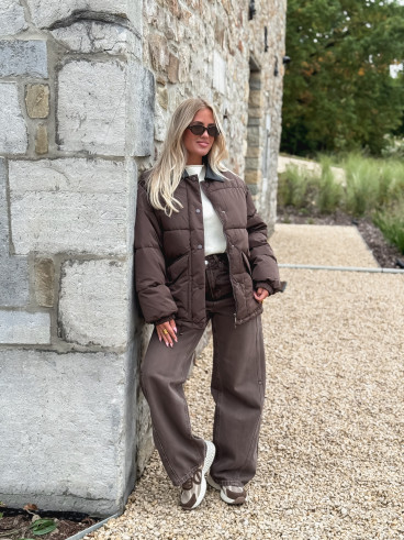 Doudoune Maélina - Chocolat/Noir