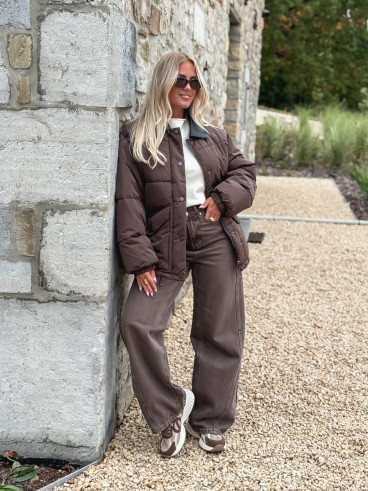 Doudoune Maélina - Chocolat/Noir