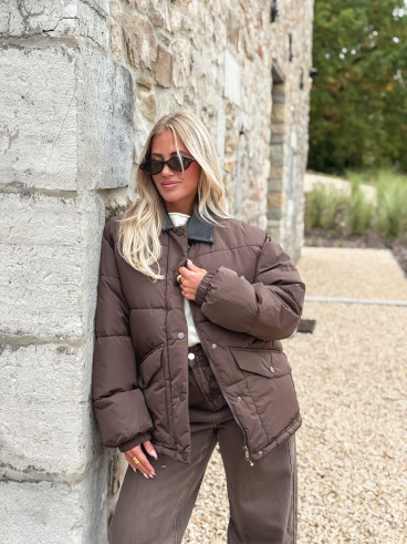 Doudoune Maélina - Chocolat/Noir Doudoune Maélina - Chocolat/Noir