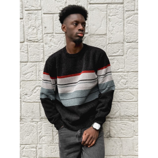 Pull Ligné Ezequiel - Noir/Gris