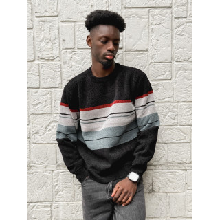 Pull Ligné Ezequiel - Noir/Gris