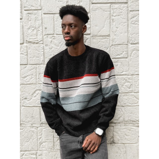 Pull Ligné Ezequiel - Noir/Gris