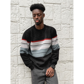 Pull Ligné Ezequiel - Noir/Gris