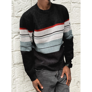 Pull Ligné Ezequiel - Noir/Gris
