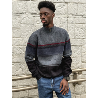 Pull Ligné Sylvan - Bleu/Noir