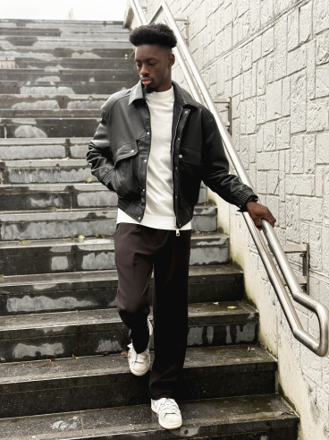 Veste en simili Ricardo - Noir