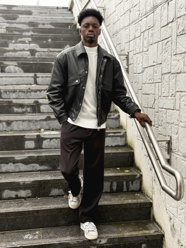 Veste en simili Ricardo - Noir