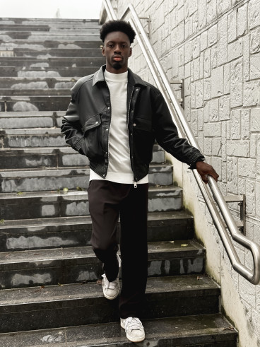 Veste en simili Ricardo - Noir