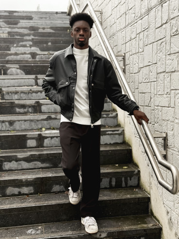 Veste en simili Ricardo - Noir