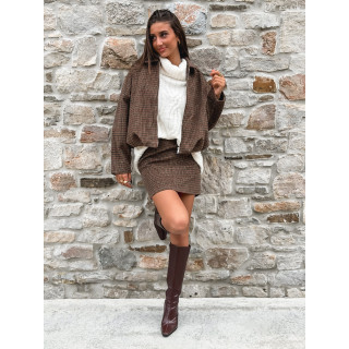 Veste à carreaux Ambéline - Marron