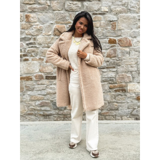 Manteau en teddy Alva - Beige