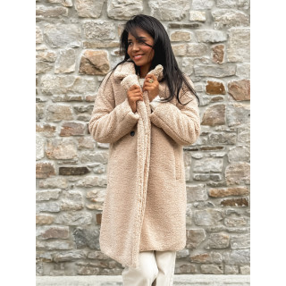 Manteau en teddy Alva - Beige