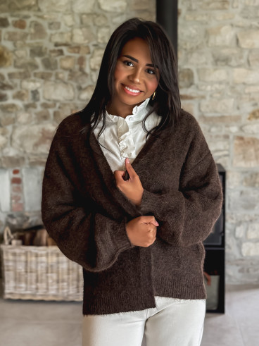 Gilet Sohana - Chocolat