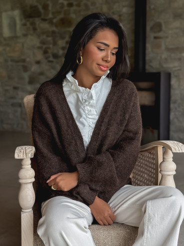Gilet Sohana - Chocolat