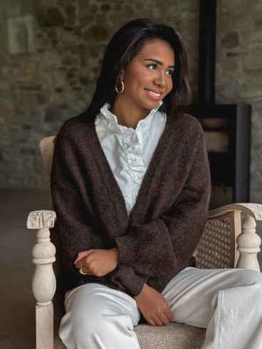 Gilet Sohana - Chocolat