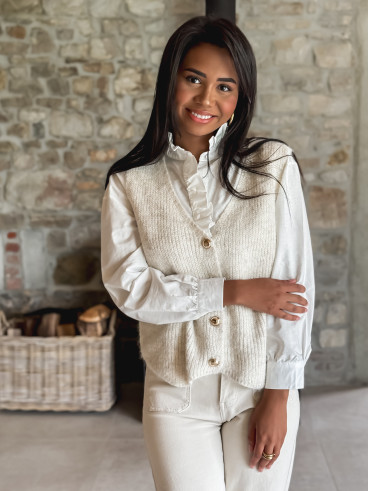 Gilet sans manches Malvina - Beige