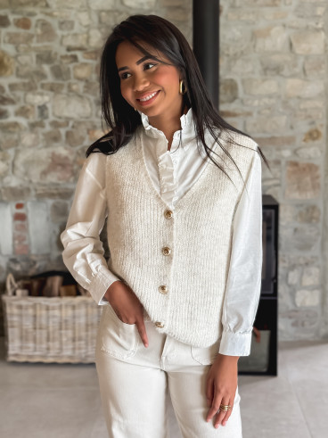 Gilet sans manches Malvina - Beige