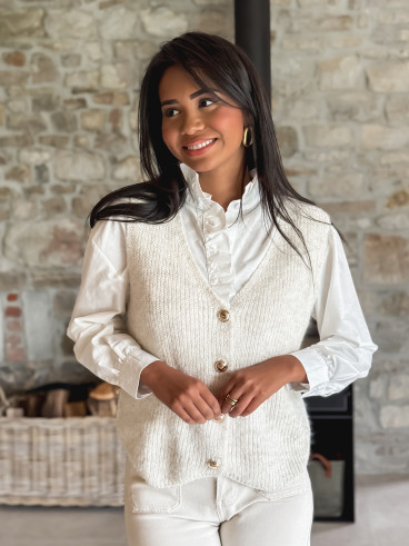 Gilet sans manches Malvina - Beige