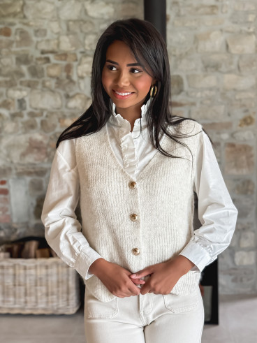 Gilet sans manches Malvina - Beige