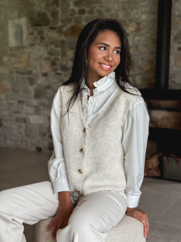 Gilet sans manches Malvina - Beige