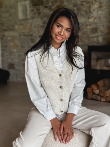 Gilet sans manches Malvina - Beige
