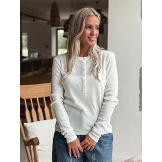 Pull côtelé Joéline - Blanc