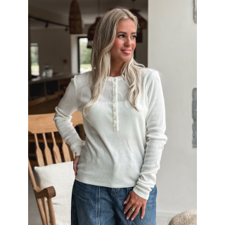 Pull côtelé Joéline - Blanc