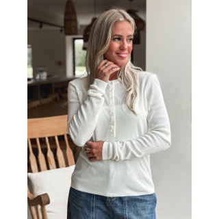 Pull côtelé Joéline - Blanc