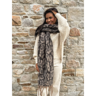 Echarpe léopard Rosalyn - Taupe